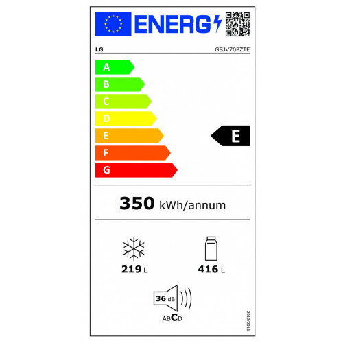 Lg GSJV70PZTE - Frigorifero Side by Side, 635...