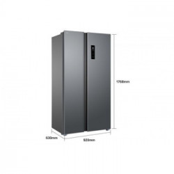 TCL RP505SXF0 - Frigorifero Side By Side, Libera Installazione, Total NoFrost, Inverter, Inox, 505 Litri, Classe Energetica F