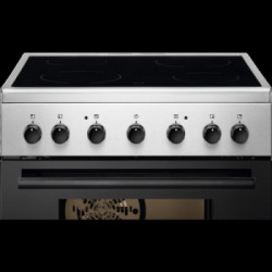 Electrolux EKC61360OX - Cucina Elettrica con Piano in Vetroceramica, 4 Fornello(i), 60 cm, Forno Elettrico, 54 Litri, Classe A