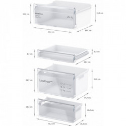 Bosch KIV865SF0 - Frigorifero da Incasso Combinato, EcoAirflow, Serie 2, 267 Litri, Classe F, 177,2 x 54,1 x 54,8 cm