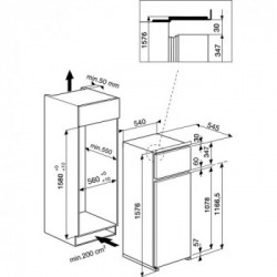 Indesit T 16 A1 D/I 1 - Frigorifero Doppia Porta da Incasso, 239 Litri, Classe F