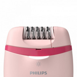 Philips Satinelle Essential Epilatore compatto con filo e Opti-light, 7 accessori BRE285/00