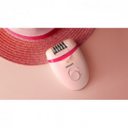 Philips Satinelle Essential Epilatore compatto con filo e Opti-light, 7 accessori BRE285/00