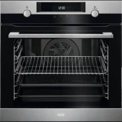 Aeg BPK537221M - Forno da Incasso Pirolitico Sensecool, Inox e Nero, 60 cm, A+