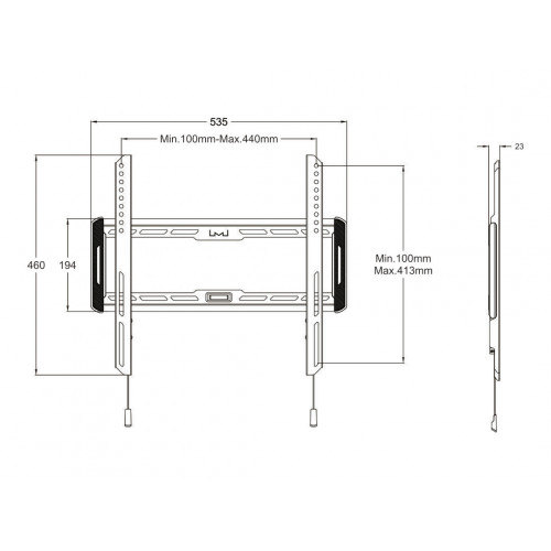Multibrackets 1008 supporto da parete per tv a...