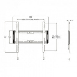 Multibrackets 1008 supporto da parete per tv a schermo piatto 165,1 cm (65") Nero