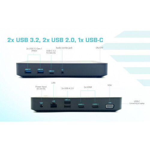 i-tec USB 3.0/USB-C/Thunderbolt, 3x Display...