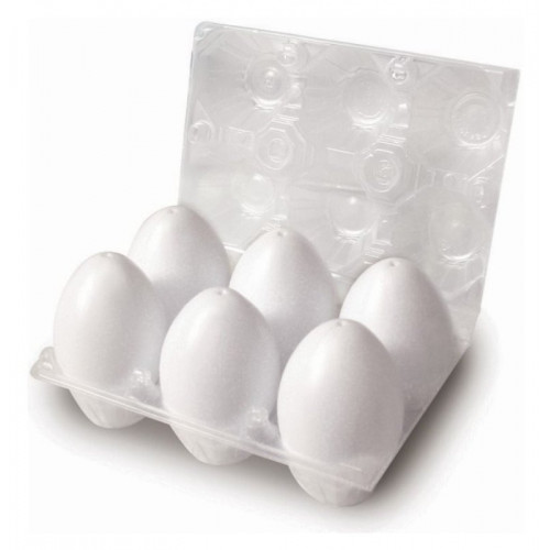 CONF 6 UOVA BIANCHE DA DECORARE