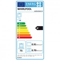 Whirlpool AKZM 8610 IX - Forno da Incasso Autopulente, 6° Senso, Inox, 73 Litri, A+