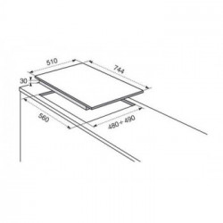 Electrolux RGG7253OON - Piano Cottura a Gas, Tripla Corona, Sabbia, 75 cm