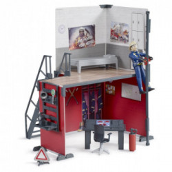 BRUDER bworld Feuerwehrstation mit Feuer 62702
