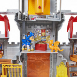 PAW Patrol , set di gioco trasformabile da 11 pezzi Castle HQ Rescue Knights con action figure di Chase e del mini drago Draco,