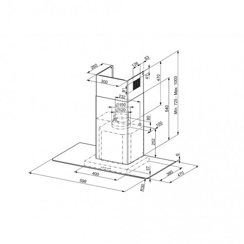 Smeg KFV62DE - Cappa Aspirante a Parete, Inox...