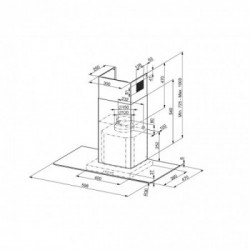 Smeg KFV62DE - Cappa Aspirante a Parete, Inox Satinato e Vetro, 60 cm, 600 m³/h, B