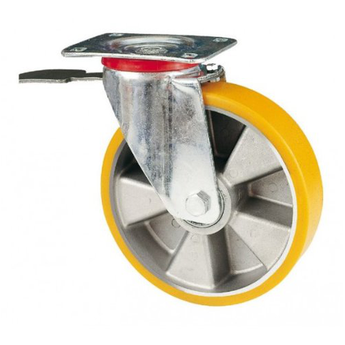 RUOTA-VULKOLAN STAFFA+FRENO MM 80/37BIS