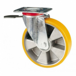 RUOTA-VULKOLAN STAFFA+FRENO MM 80/37BIS