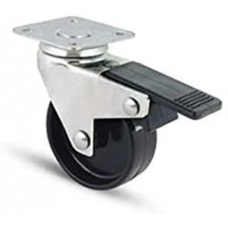 RUOTA MOBILI 220TBIS FRENO+PIASTRA MM 40