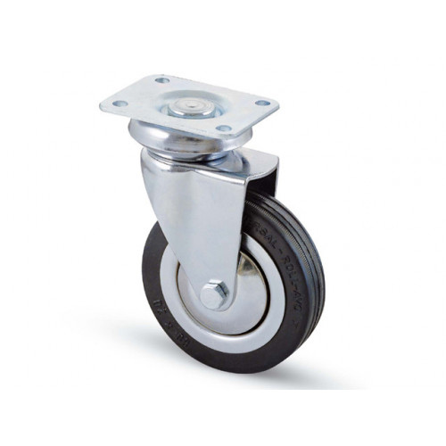 RUOTA MOBILI 155 PIASTRA CROMATA MM 80