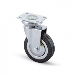 RUOTA MOBILI 155 PIASTRA CROMATA MM 80