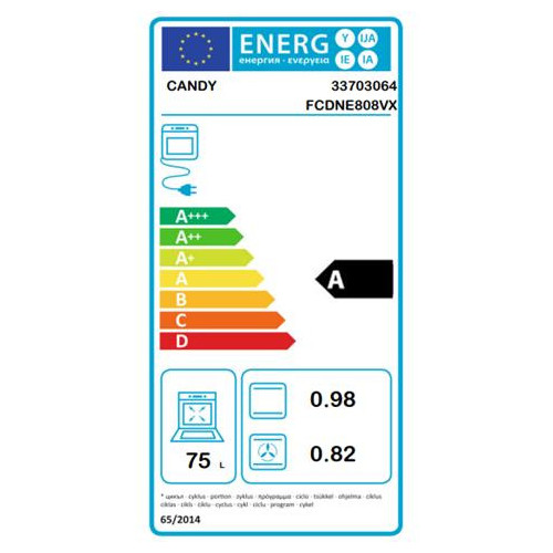 Candy FCDNE808VX - Forno Elettrico da Incasso,...