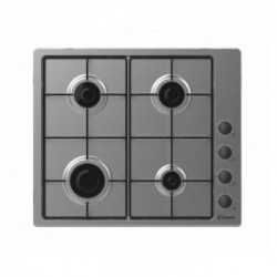 Candy CHW6LBX - Piano Cottura a Gas, 60 cm, 4 Fuochi, Inox