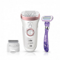 Braun Silk-Épil 9 9-870 SensoSmart - Epilatore Ricaricabile, 2 Velocità, Wet & Dry, 7 Accessori