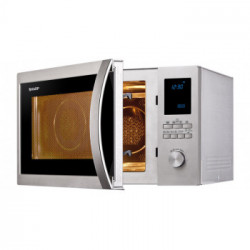 Sharp R-982STWE - Forno a Microonde con Grill, 42 Litri, 1000 W