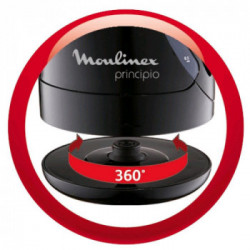 Moulinex BY1078 Principio - Bollitore Elettrico, 2200 W, 1,5 Lt., Black