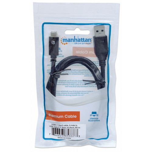 Manhattan USB 3.1 Gen2, 1 m cavo USB USB 3.2...