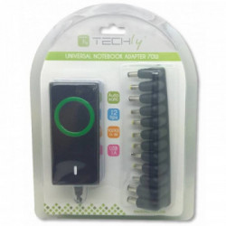 Techly Alimentatore Universale AC per Notebook e LCD 90W con porta USB IPW-NTS90WTY
