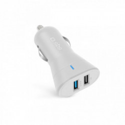 SBS Caricabatterie da auto con due porte USB da 2100 mAh