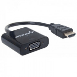 Manhattan 151436 cavo e adattatore video 0,3 m HDMI tipo A (Standard) VGA (D-Sub) Nero