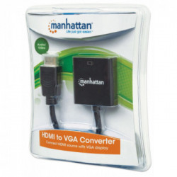 Manhattan 151436 cavo e adattatore video 0,3 m HDMI tipo A (Standard) VGA (D-Sub) Nero
