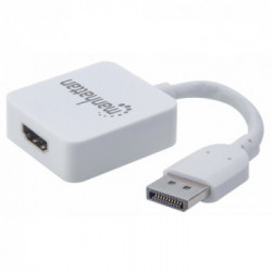 Manhattan 152648 cavo di interfaccia e adattatore DisplayPort HDMI Bianco