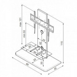 Munari KT090NEO Supporto TV a parete 139,7 cm (55") Nero