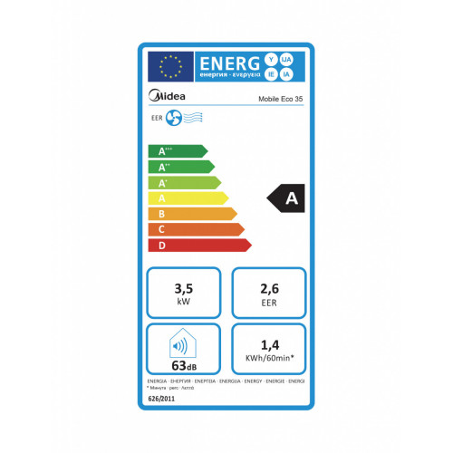 Midea Mobile Eco 35 64 dB Bianco