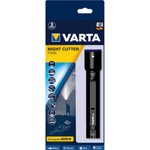 Varta F30R Torcia a mano Nero LED