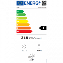 Midea MDRT645MTF46 - Frigorifero Doppia Porta, NoFrost, 463 Litri, Classe F, Inox, 70 x 188,9 x 68,9 cm