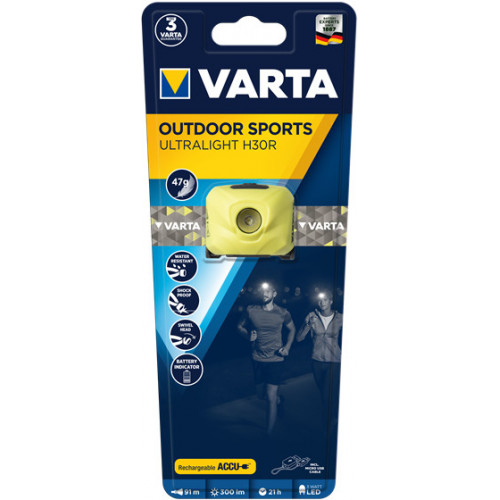 Varta OUTDOOR SPORTS ULTRALIGHT H30R Torcia a...