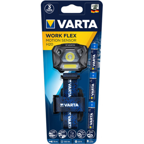 Varta WORK FLEX MOTION SENSOR H20 Nero, Blu...