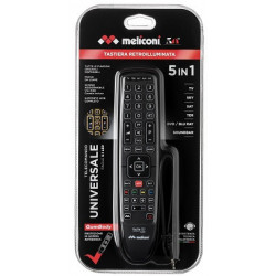 Meliconi Facile 5.1 LED telecomando IR Wireless DTT, DVD/Blu-ray, SAT, TV Pulsanti