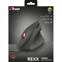 Trust GXT 144 Rexx mouse USB tipo A Ottico 10000 DPI Mano destra