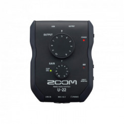Zoom U-22 Handy Audio Interface 2.0 canali Resa/fase Nero