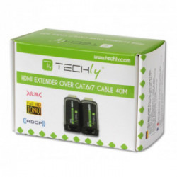 Techly IDATA EXT-E70S moltiplicatore AV Trasmettitore e ricevitore AV Nero