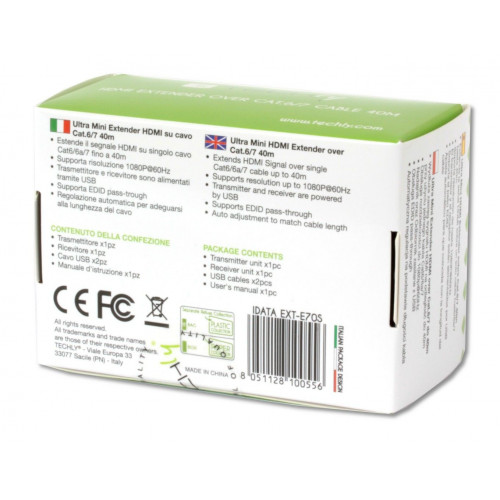 Techly IDATA EXT-E70S moltiplicatore AV...