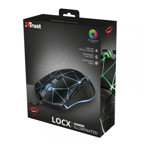 Trust GXT 133 Locx mouse USB tipo A Ottico 4000...