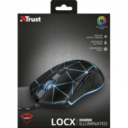 Trust GXT 133 Locx mouse USB tipo A Ottico 4000 DPI Mano destra