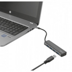 Trust 23328 hub di interfaccia USB 3.2 Gen 1 (3.1 Gen 1) Type-A 5000 Mbit/s Grigio