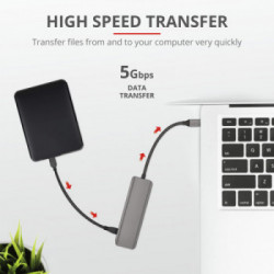 Trust 23328 hub di interfaccia USB 3.2 Gen 1 (3.1 Gen 1) Type-A 5000 Mbit/s Grigio