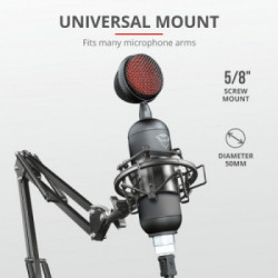 Trust GXT 244 Buzz Nero, Rosso Microfono per PC